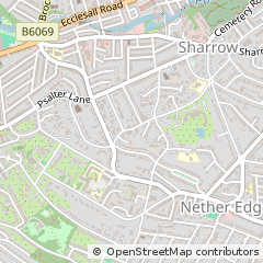 Map of Sheffield, South Yorkshire