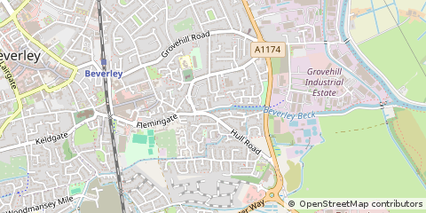 Map of Beverley, East Yorkshire