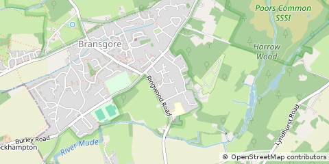 Map of Christchurch, Dorset