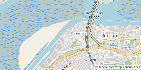 Map of Runcorn, Cheshire