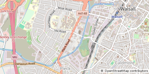 Map of Walsall, West Midlands
