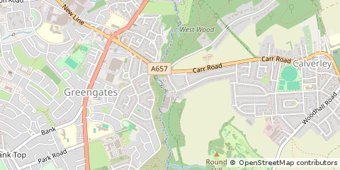 Map of Leeds, West Yorkshire