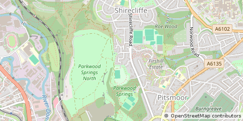 Map of Sheffield, South Yorkshire