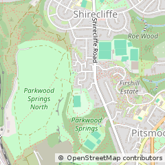 Map of Sheffield, South Yorkshire