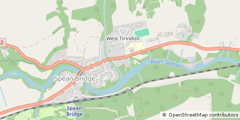 Map of Spean Bridge, Inverness-Shire
