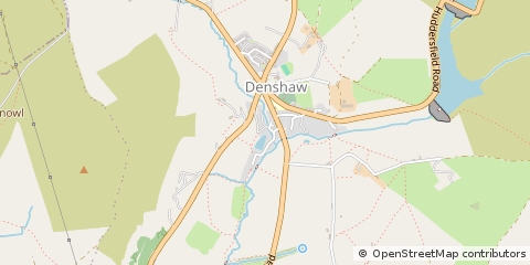 Map of Denshaw, Saddlworth