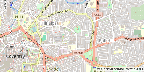 Map of Coventry, West Midlands