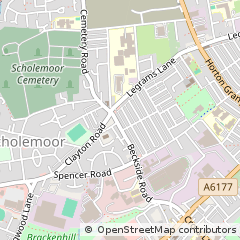 Map of Bradford, West Yorkshire