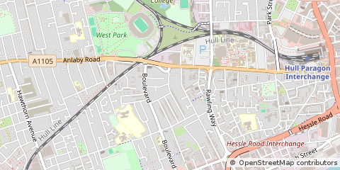 Map of Kingston Upon Hull, East Yorkshire