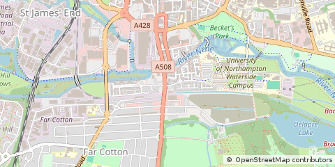 Map of Northampton, Northamptonshire