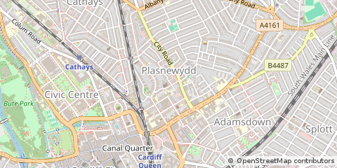 Map of Cardiff, South Glamorgan