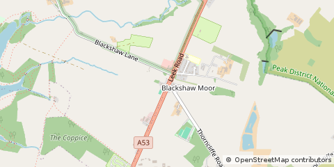 Map of Leek, Staffordshire