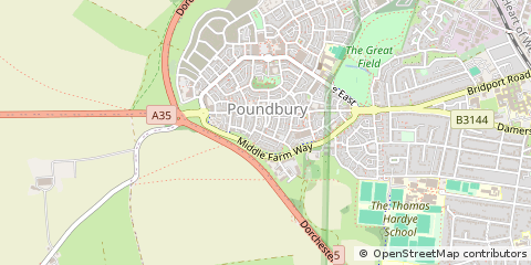Map of Dorchester, Dorset