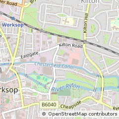 Map of Worksop, Nottinghamshire