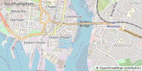 Map of Southampton, Hampshire