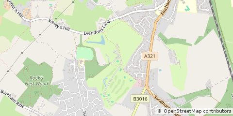 Map of Wokingham, Berkshire