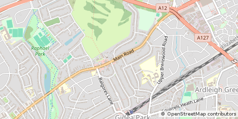 Map of Romford, Essex