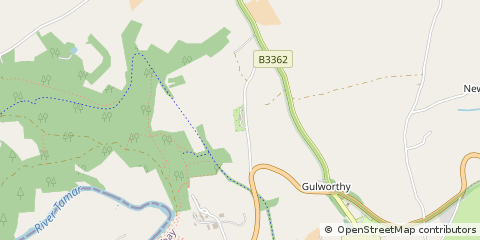 Map of Tavistock, Devon
