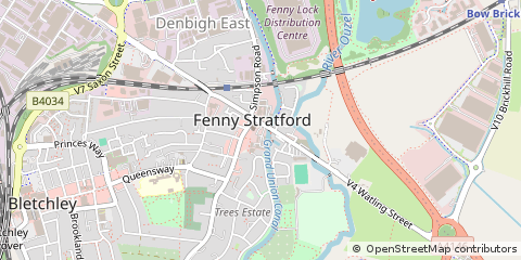 Map of Milton Keynes, Buckinghamshire