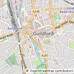 Map of Guildford, Surrey
