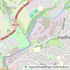 Map of Glossop, Dersbyhire