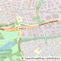 Map of Redditch, Worcestershire