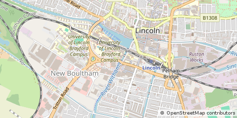 Map of Lincoln, Lincolnshire