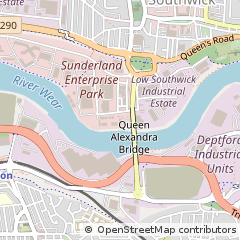 Map of Sunderland, Tyne and Wear