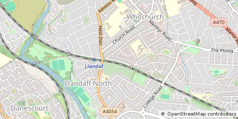 Map of Cardiff, South Glamorgan