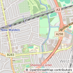 Map of NEW Malden, Surrey