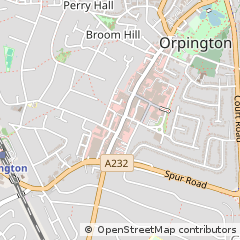Map of Orpington, Kent