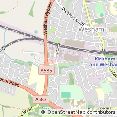 Map of Kirkham, Lancashire