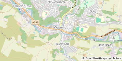 Map of Rossendale, Lancashire