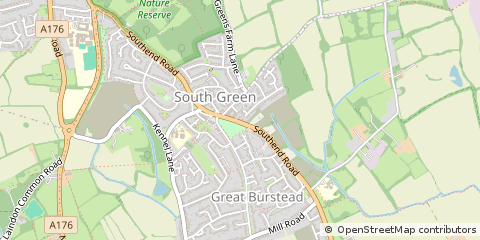 Map of Billericay, Essex