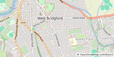 Map of Nottingham, Notts