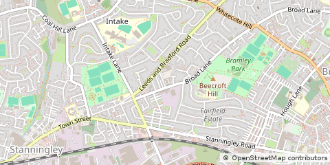 Map of Leeds, West Yorkshire