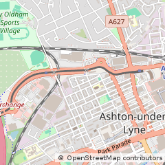 Map of Ashton Under Lyne, Lancashire