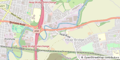 Map of Bury, Lancashire