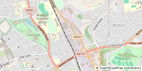 Map of Bradford, West Yorkshire
