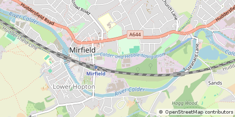 Map of Mirfield, West Yorkshire