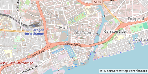 Map of Kingston-Upon-Hull, Yorkshire