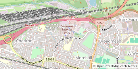 Map of Folkestone, Kent
