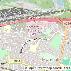 Map of Folkestone, Kent