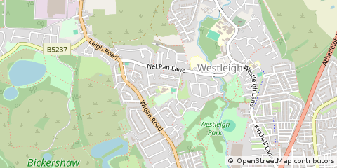 Map of Leigh, Lancashire