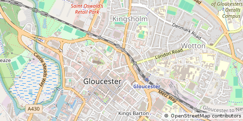Map of Gloucester, Gloucestershire