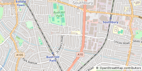 Map of Enfield, Middlesex