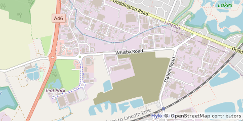 Map of Lincoln, Lincolnshire