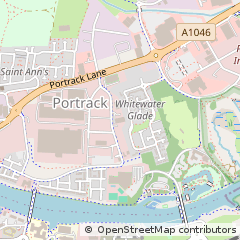 Map of Stockton-on-Tees, Cleveland