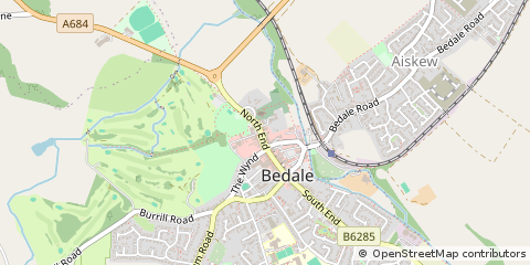 Map of Bedale, North Yorkshire