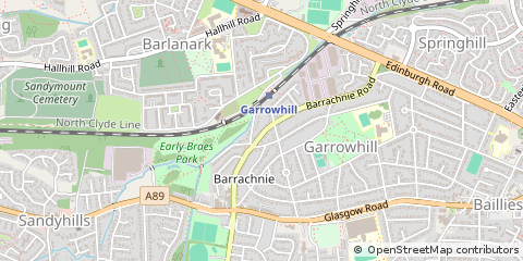 Map of Glasgow, Lanarkshire